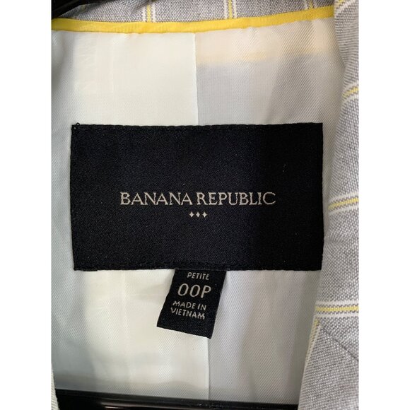 Banana Republic Womens Stripe Two-Piece Suit Set 00P Blazer & Pants - Picture 3 of 13